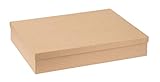 GLOREX 6 2027 248 - Scatola rettangolare con coperchio in cartone certificato FSC, scatola adatta a DIN A4 per incollare, dipingere, per la tecnica Decopatch o tovagliolo