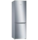 Bosch Elettrodomestici, Serie 2, Frigo-congelatore combinato da libero posizionamento, 186 x 60 cm, Inox look, KGN36NLEA