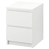 Ikea Malm – Cassettiera a 2 cassetti, 40 x 55 cm, Colore Bianco