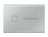 Samsung T7 Touch Portable SSD - 500 GB - USB 3.2 Gen.2 External SSD Metallic Silver (MU-PC500S/WW)