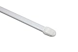 Gardinia Bastone per tende, Estendibile, Metallo/Plastica, Bianco, 50 – 80 cm, 2 unità