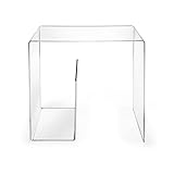Web Convenienza Tavolino di Design in Plexiglass - Seis Table Tavolino Trasparente - Tavolino Soggiorno, Ingresso, Studio, Ufficio e Sala d attesa