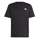 adidas Essentials Single Jersey Embroidered Small Logo Short Sleeve T-shirt, Nero, L Uomo