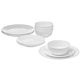IKEA Oftast - Set da 12 piatti piatti piatti da tavola, 4 piatti laterali, 4 ciotole per cereali