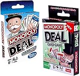 Monopoly Deal - Monopoly Classico Set di 2 mazzi di carte da gioco per famiglie e bambini, rapido e divertente per 2-5 giocatori, adatto a viaggiatori dagli 8 anni in su