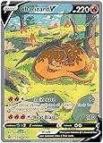 Charizard V SWSH260 - Carta promozionale Pokemon (serie promozionale SWSH) + 1 caricatore dall alto TitanCards®