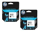 HP, cartuccia d inchiostro originale F6U66AE HP 302 HP302 per HP Officejet 4650, circa 190 pagine/5%, colore: nero (02) 2x Tintenpatrone - Black