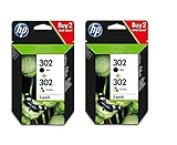 HP 302 Black & Colour Ink Cartridge Combo Pack - X4D37AE Twin Pack