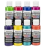 Kit colori Createx - 8 IRIDESCENTI + 1 Cleaner 60 ml