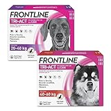 Frontline Triact, 6 Pipette, Cane XL (40-60Kg), Antiparassitario per Cani e Cuccioli di Lunga Durata & Frontline Triact, 6 Pipette, Cane L (20-40Kg), Antiparassitario per Cani e Cuccioli