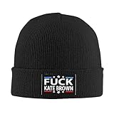 Fuck Kate Brown Beanie Hats Caldo Grosso Cappello Lavorato a Maglia a trecce Berretto con Teschio Slouchy per Donna Uomo