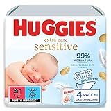 Huggies Pure Extra Care Salviette Umidificate per Bambini, 12 Confezioni da 56 Salviette