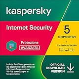 Kaspersky Internet Security 2022 | 5 Dispositivi | 1 Anno | PC / Mac / Android | Codice d attivazione via email