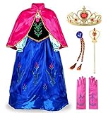 JerrisApparel Principessa Partito Costume Cosplay Vestire (120cm, Blu con Accessori)
