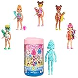 Barbie- Color Reveal Bambola Chelsea con 6 Soprese a Tema Spiaggia, Assortimento Casuale, Giocattolo per Bambini 3+Anni, GTT25