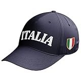 Purple Print House Italia - Cappello da baseball da uomo, con bandiera italiana, con testo, nazioni, rugby, Marina Militare, Taglia unica