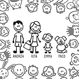 Adesivi Personalizzati Famiglia - Personalizza Personaggi e Nomi