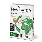 The Navigator Company Navigator Universal Carta Premium Per Ufficio, Formato A4, 80 Gr, Confezione Da 15 Risme Da 500 Fogli