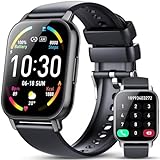 Hoxe Smartwatch Uomo Donna, Effettua/Rispondi alle Chiamate, 1.85" Orologio Smartwatch, 112 Modalità Sportive, Impermeabile IP68, Smart Watch con Monitoraggio del SpO2/Sonno/Contapassi per IOS/Android