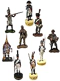 OPO 10 - Lotto di 9 Figure Varie 1/32 60mm: Soldati di Guerra Tedeschi + Impero Napoleone Granatiere Guardia Imperiale - del Prado LS28
