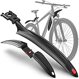 Velmia Parafango Bicicletta [MTB & ATB / 24 ”- 29”] con Sospensione - Set Parafango per Protezione Schizzi e Sporco; con Riflettori