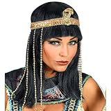 Widmann Srl Parrucca Imperatrice Egiziana con Fascia per Testa Serpente con Perline da Donna Adulti, Multicolore, WDM02089