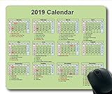 Yanteng 2019-2020 Calendario Mouse Pad Personalizzato, Calendario da Muro Mouse Pad da Gioco, Calendario 2019 con i Dettagli delle FESTIVITÀ