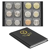 Uncle Paul Album di monete Portamonete Collezione di monete Libro Denaro Penny Pocket per collezionisti 60 tasche CS3706