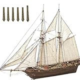 TiSkying Kit di modelli di assemblaggio di navi fai da te, Kit di barche a vela Modellino di Barche a vela in Legno Classico Decorazione Modello di Barca a vela in Legno per Bambini e Adulti