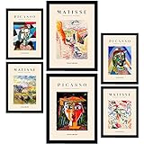 Nacnic Set di 6 Poster di Picasso e Matisse. L Ultimo secolo. Stampe fauvismo e surrealismo per Interior Design e Decorazione. A3 & A4, Senza cornici.