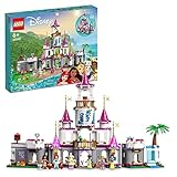 LEGO Disney Princess Il Grande Castello delle Avventure, Edificio da Costruire a 4 Piani, Giochi per Bambini e Bambine con Mini Bamboline delle Principesse come Ariel, Rapunzel e Biancaneve 43205