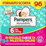 Pampers Baby Dry Mutandino & Fit Prime XL,96 Pannolini, Taglia 6 (15+ Kg)