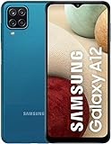 Samsung Galaxy A12, Smartphone, Display 6.5" HD+, 4 Fotocamere Posteriori, 128 GB Espandibili, RAM 4 GB, Batteria 5000 mAh, 4G, Dual Sim, Android 10, 205 g, Ricarica Rapida [Versione Italiana], Blu