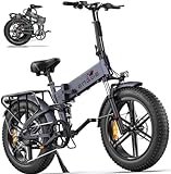 Bici elettrica pieghevole per adulti, ENGINE Pro 20   * 4.0 Fat Tire Bicicletta elettrica, 48 V 16 Ah autonomia della batteria fino a 150 km, Shimano 8 marce per tutti i terreni