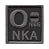 2AFTER1 Subdued O NEG O- NKA Blood Type ACU Morale Army Tactical Embroidery Fastener Patch