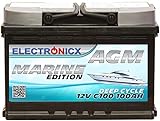 Batteria AGM 100AH Electronicx Marine Edition barca nave fornitura batteria 12V batteria profonda barca batteria auto batteria solare batterie solari