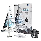 PLAYSTEM Voyager 400 RC Controlled Wind Powered Sailboat in Blue - 21" Tall