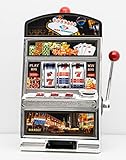 Mad Monkey XL-Slot Machine with Money Box (Includes Light and Sound), Black