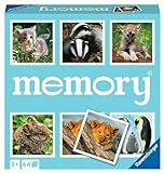 Ravensburger Memory Animal Babies, Puppies, Family Memory Game, età consigliata 3+, 64 carte, 20879 1, multicolore