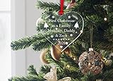 Handmade By Stukk Pallina di Natale per la Prima Famiglia, Personalizzabile con Qualsiasi Nome, 1 Albero di Natale