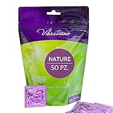 VIBRATISSIMO Premium Preservativi Nature confezione da 50 I extra umidi I Sottile spessore & colori naturali I Condoms ultra-sottili & trasparenti I Protezione per uomini I L=53mm