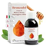 Broncodol Sciroppo Tosse Adulti e Bambini - Made in Italy, Senza Glutine, e Senza Lattosio - 250 ml, Pharmacé