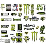 Adesivo Set, Adesivi per Decalcomanie per Moto,Adesivo per Grafica per Bicicletta, Monster Energy Stickers, Adesivi per Motocross, per Moto, caschi, motociclette, Skateboard, Snowboard, Bagagli