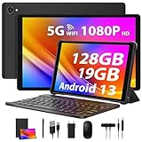 HEASUR Tablet 10 Pollici,Tablet Android 13,Tablet in Offerta 19GB RAM+128GB ROM(TF 1TB),Tablets 5G WiFi Octa-Core 2.0 GHz, 8000mAh,13MP+5MP,1920 * 1200 INCELL FHD,Tablet con Tastiera e Penna - Nero