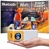 Proiettore Portatile WiFi Bluetooth - Mini Proiettore Full HD 1080P Supporto, YOTON Proiettore per Telefono, Compatibile con PC/Tablet/Fire Stick/iOS e Android Phone, Un regalo per bambini