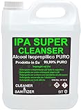 IPA SUPER Cleanser, Isopropanolo, Alcool Isopropilico, Alcool puro al 99,9%, Pulizia Stampanti 3D, Elettronica, Detergente per Vaschette ad Ultrasuoni, Multiuso - tanica da 5 litri