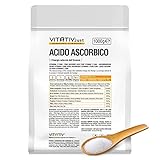 Acido Ascorbico Vitamina C Pura 1kg | VITATIV JUST | L-Ascorbico E300 | Integratore in Polvere di Grado Pharma | 1000gr