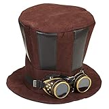 "STEAMPUNK TOP HAT WITH GOGGLES" -