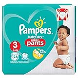 Pampers Baby Dry – Pannolini taglia 3, confezione da 26 pezzi