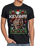 style3 Kevin Solo T-Shirt da Uomo Mamma Aereo Perso Natale Maglione Natalizio Ugly Sweater, Dimensione:L